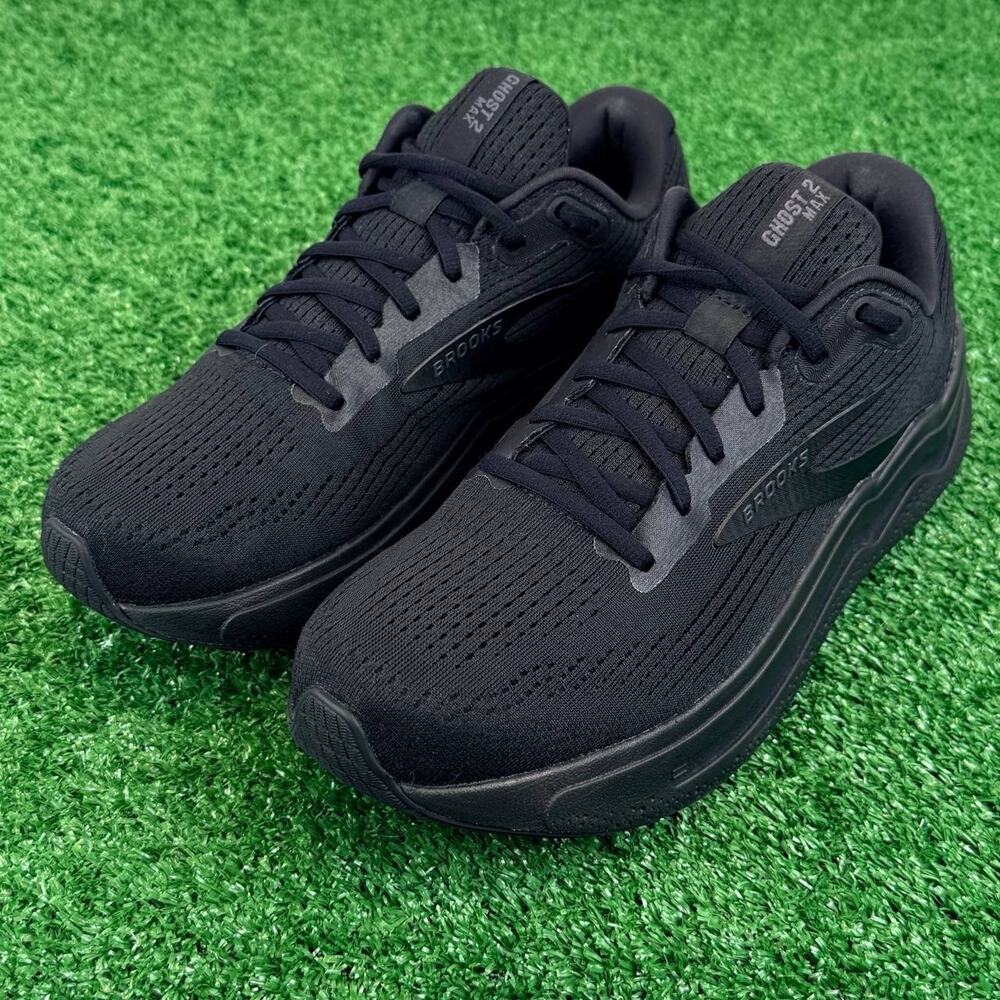 Brooks Ghost Max 2 Triple Black Men 9.5 Running Shoes Cushion Comfort